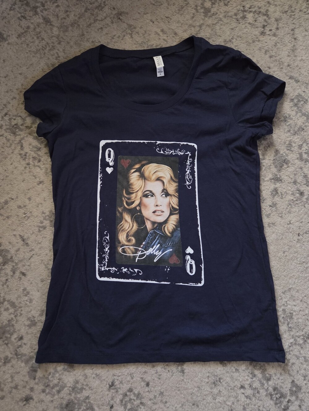 NWOT Dolly PartonBella Canvas Navy Graphic Tee
